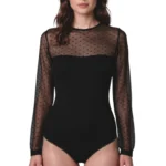 Body Rafinat din Bumbac și Tulle - imagine 2