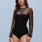 Body Rafinat din Bumbac și Tulle - imagine 7