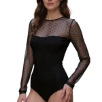 Body Rafinat din Bumbac și Tulle - imagine 6