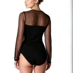 Body Rafinat din Bumbac și Tulle - imagine 5