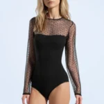 Body Rafinat din Bumbac și Tulle