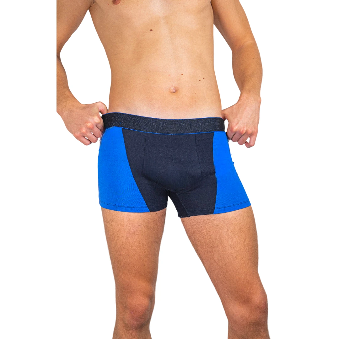 boxeri-barbati-blue-bleumarin-luan-lenjerie-intima-de-caalitate- Boxeri Barbati, din Bumbac Elastic BB115 - imagine 1