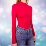 Bluza damă tip maletă din bumbac cu elastan, Slim Fit - Confort și stil pentru orice ocazie - imagine 5