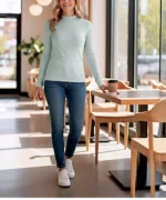 Bluza damă tip maletă din bumbac cu elastan, Slim Fit - Confort și stil pentru orice ocazie - imagine 13