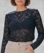 Bluză din Dantelă Elastică Slim Fit pentru Damă – Elegantă, Modernă și Versatilă - imagine 5