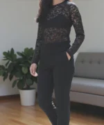 Bluză din Dantelă Elastică Slim Fit pentru Damă – Elegantă, Modernă și Versatilă - imagine 3