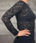 Bluză din Dantelă Elastică Slim Fit pentru Damă – Elegantă, Modernă și Versatilă - imagine 2
