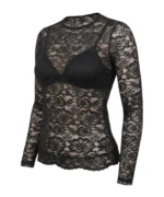Bluză din Dantelă Elastică Slim Fit – Elegantă, Confortabilă și Versatilă pentru Ocazii Diverse - imagine 8