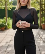 Bluză tip maletă din tull elastic – ușoară, feminină și versatilă - imagine 4