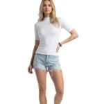 Bluză tip maletă, cu mânecă scurtă,Slimfit din bumbac elastic – confort și stil în fiecare zi - imagine 50