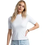 Bluză tip maletă, cu mânecă scurtă,Slimfit din bumbac elastic – confort și stil în fiecare zi - imagine 49