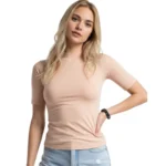 Bluză tip maletă, cu mânecă scurtă,Slimfit din bumbac elastic – confort și stil în fiecare zi - imagine 39