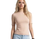 Bluză tip maletă, cu mânecă scurtă,Slimfit din bumbac elastic – confort și stil în fiecare zi - imagine 40