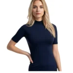 Bluză tip maletă, cu mânecă scurtă,Slimfit din bumbac elastic – confort și stil în fiecare zi - imagine 33