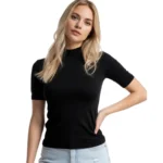 Bluză tip maletă, cu mânecă scurtă,Slimfit din bumbac elastic – confort și stil în fiecare zi - imagine 22