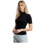 Bluză tip maletă, cu mânecă scurtă,Slimfit din bumbac elastic – confort și stil în fiecare zi - imagine 21