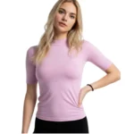 Bluză tip maletă, cu mânecă scurtă,Slimfit din bumbac elastic – confort și stil în fiecare zi - imagine 12