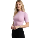 Bluză tip maletă, cu mânecă scurtă,Slimfit din bumbac elastic – confort și stil în fiecare zi - imagine 15