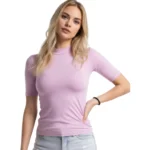 Bluză tip maletă, cu mânecă scurtă,Slimfit din bumbac elastic – confort și stil în fiecare zi - imagine 14
