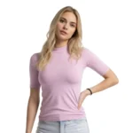 Bluză tip maletă, cu mânecă scurtă,Slimfit din bumbac elastic – confort și stil în fiecare zi - imagine 13