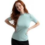 Bluză tip maletă, cu mânecă scurtă,Slimfit din bumbac elastic – confort și stil în fiecare zi - imagine 11
