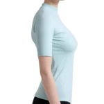 Bluză tip maletă, cu mânecă scurtă,Slimfit din bumbac elastic – confort și stil în fiecare zi - imagine 9
