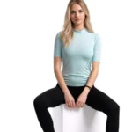 Bluză tip maletă, cu mânecă scurtă,Slimfit din bumbac elastic – confort și stil în fiecare zi - imagine 7